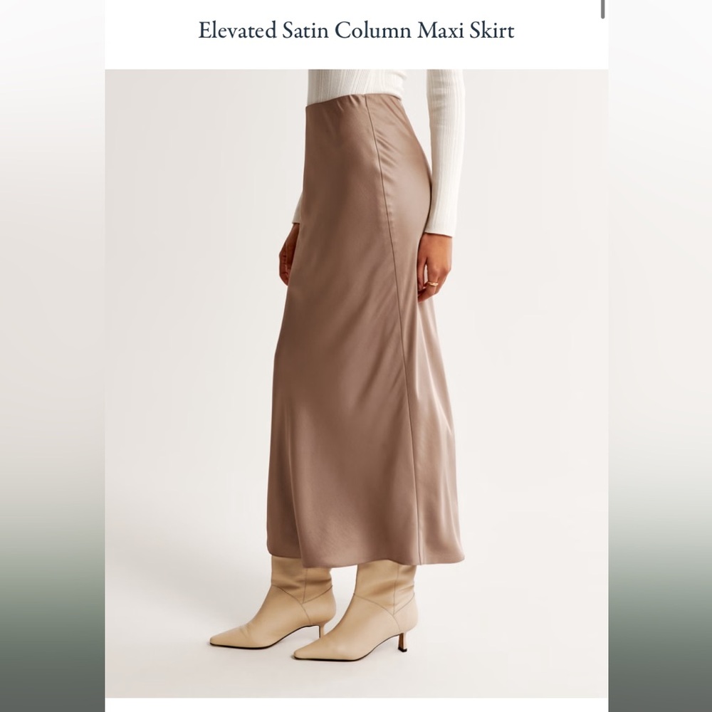 Abercrombie & Fitch Satin Column Maxi Skirt - Size Medium